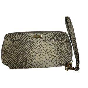 TRAVELON Womens Zip Around Safe ID RFID Blocking Taupe Brown Wallet Wristlet